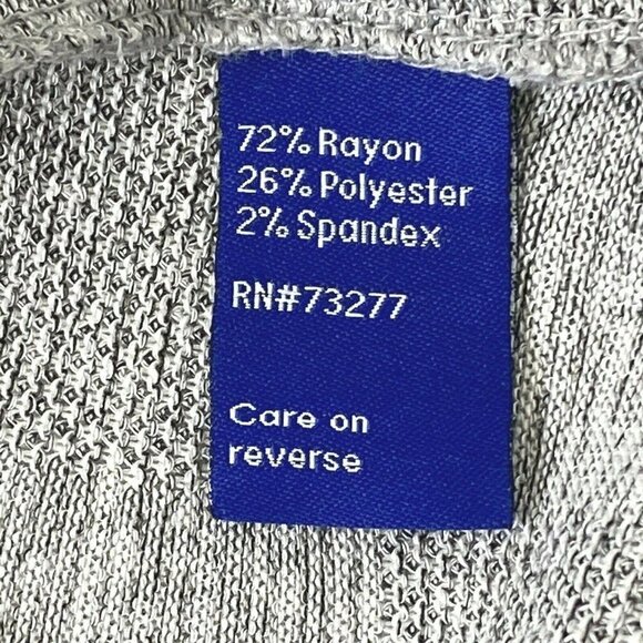 APT. 9 Sweater Top Womens size XXL L/S Soft Fine Knit Asymmetrical Hem Gray - Picture 4 of 6